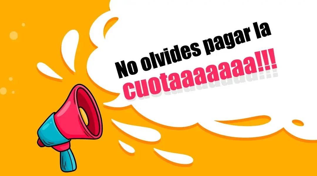 Recordatorio de pago cuota extraordinaria